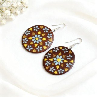 New Handcrafted Painting Wood Earrings by Artisans